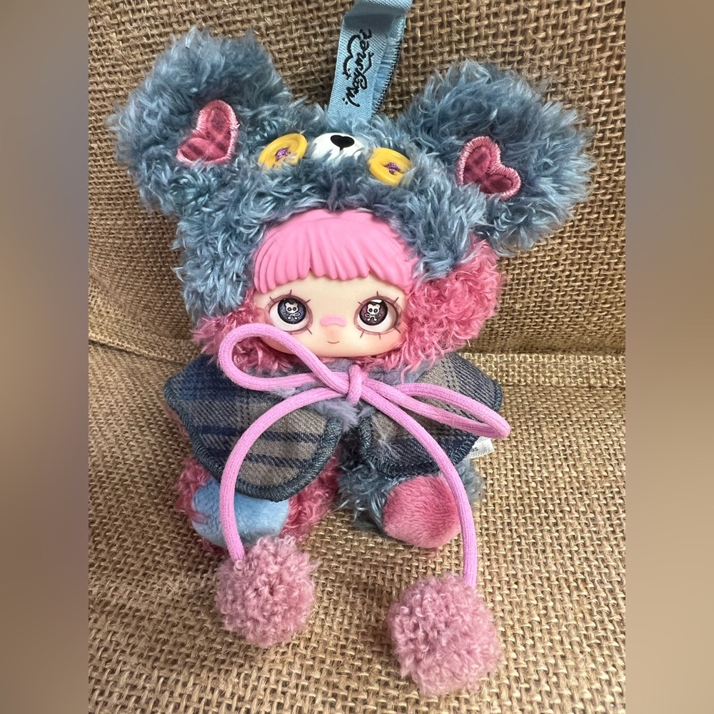 Maymei Tiny Bear Cookie Blind Box Series.  BLUEBERRY YOGURT-Plush Doll pendant.